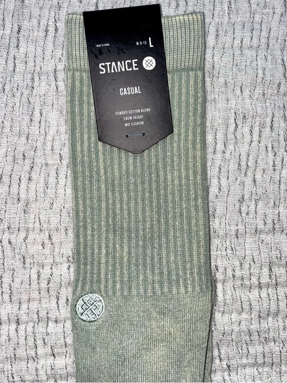 Stance Men's Crew Socks Size Large Stripes / Icon NWT